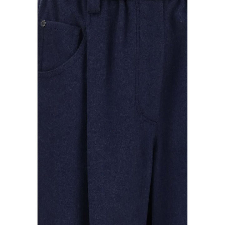 Brunello Cucinelli Blue Wool Oves Aries Pants