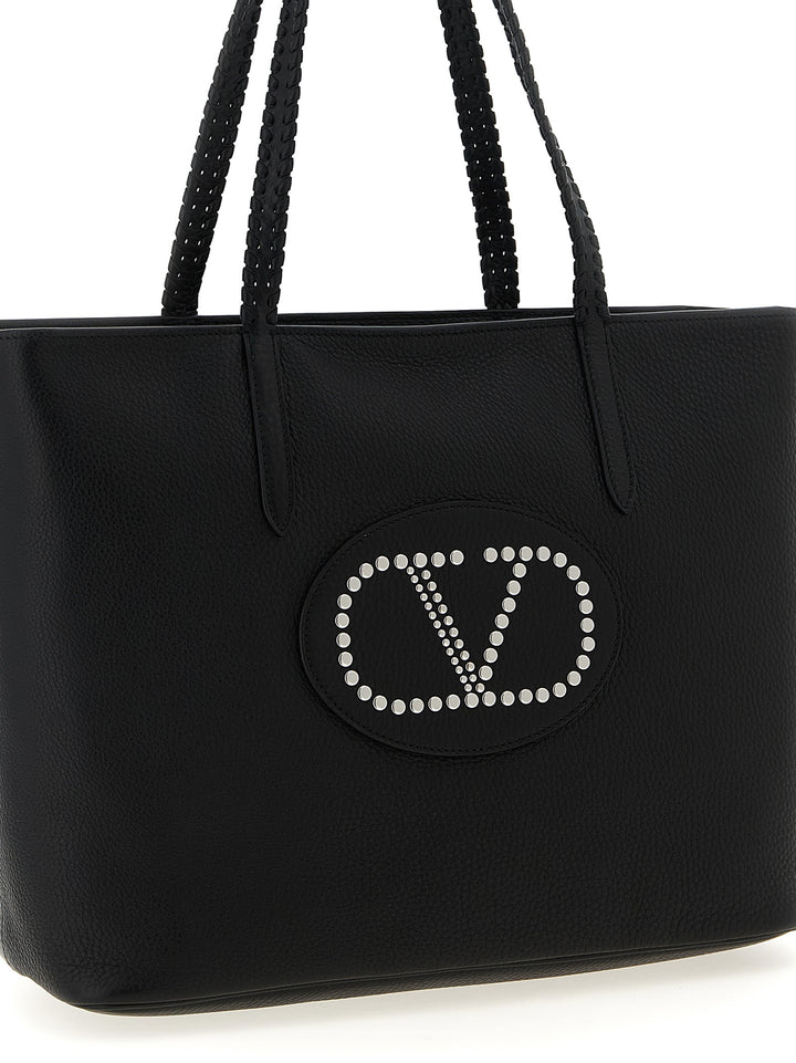 Valentino Garavani Black Calfskin Tote Bag