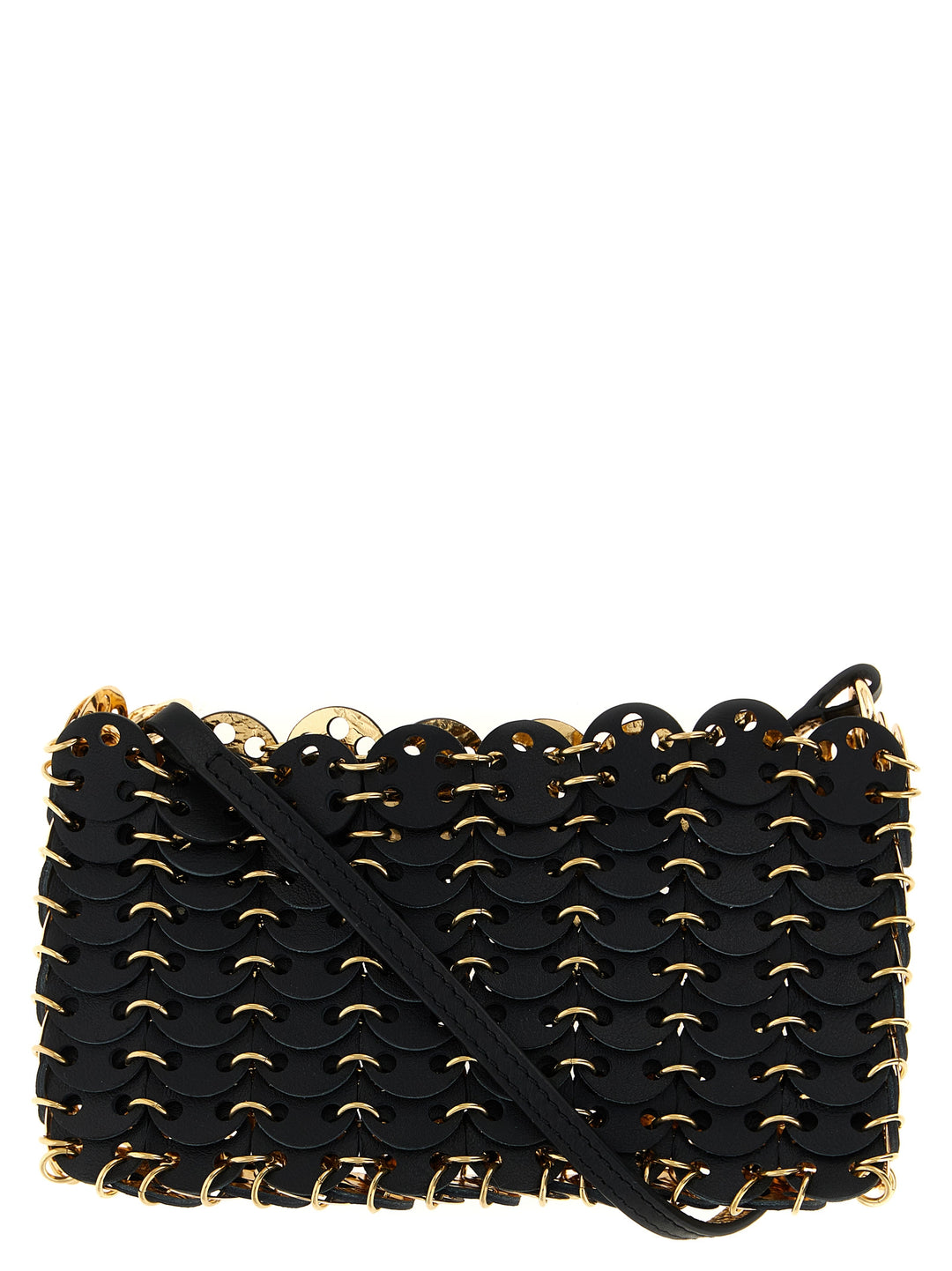 Paco Rabanne Black Calfskin Crossbody Bag
