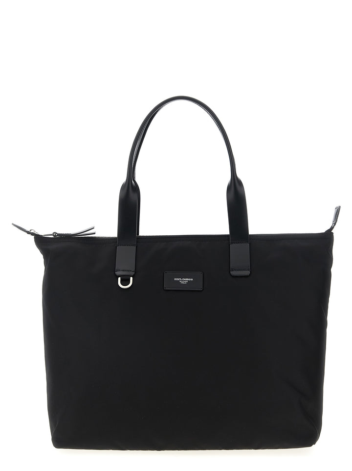 Dolce &amp; Gabbana Black Polyamide Tote Bag