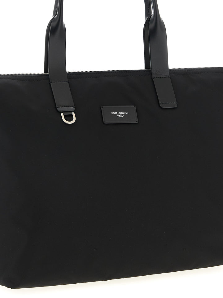 Dolce &amp; Gabbana Black Polyamide Tote Bag
