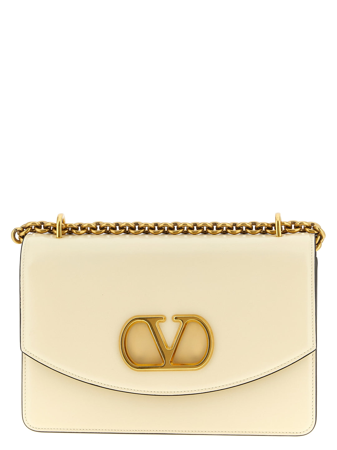 Valentino Garavani White Calfskin Shoulder Bag