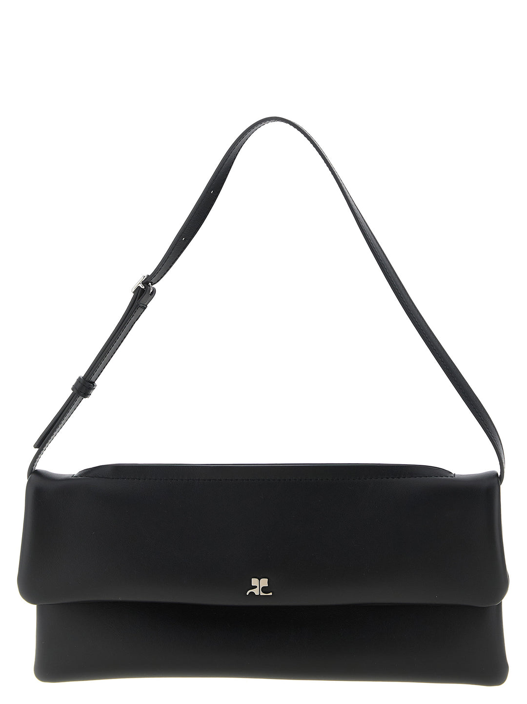 Courrèges Black Cowhide Clutch Bag
