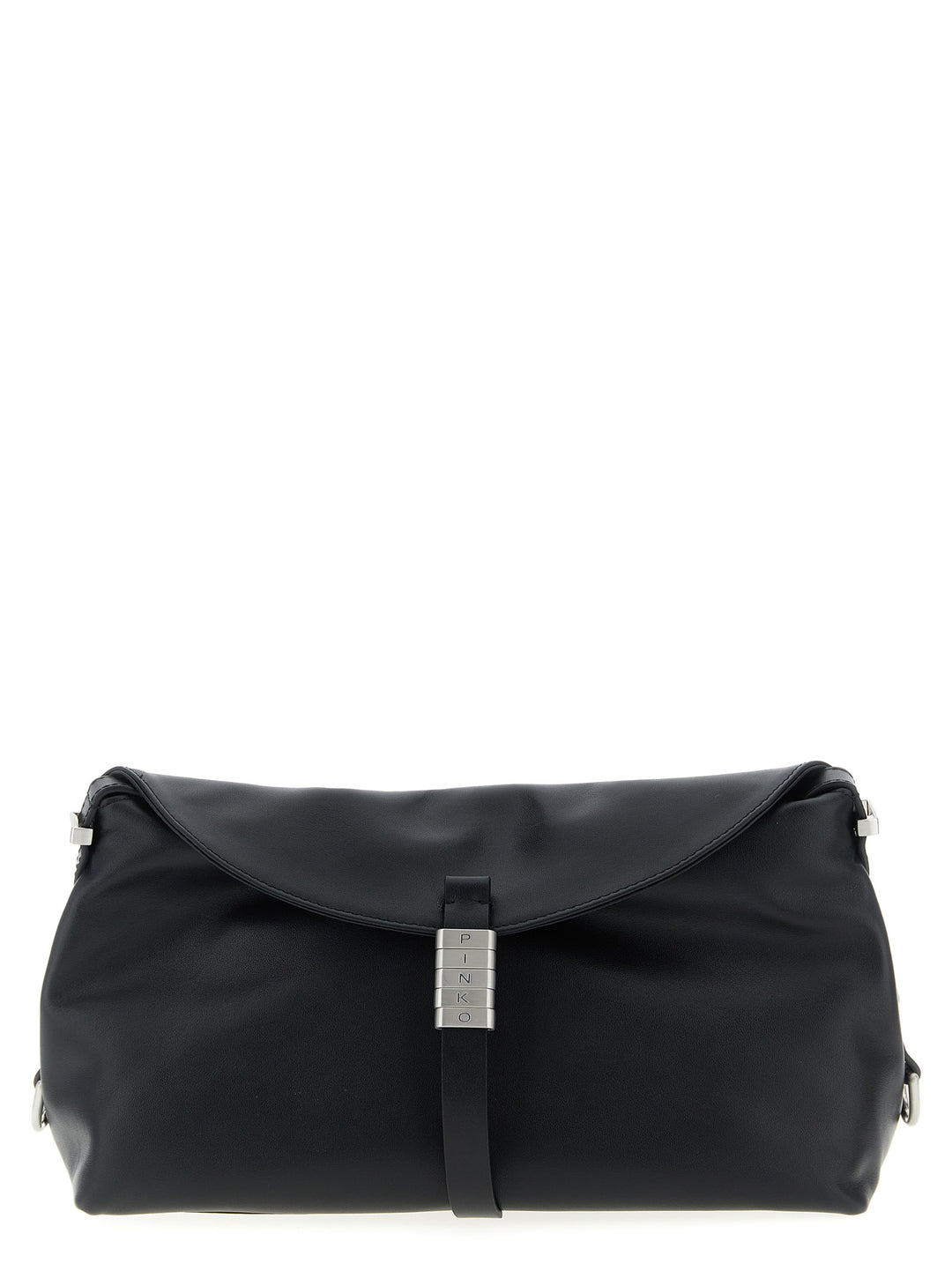 PINKO Black Goatskin Shoulder Bag
