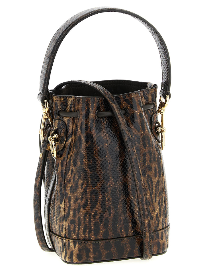 Fendi Brown Velvet Leather Handbag