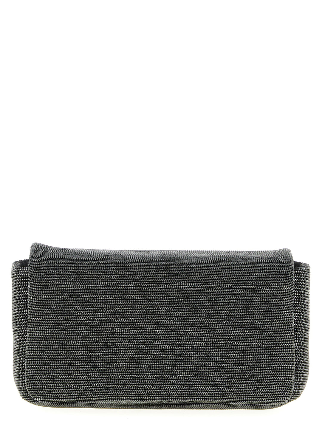 Brunello Cucinelli Black Leather Clutch Bag