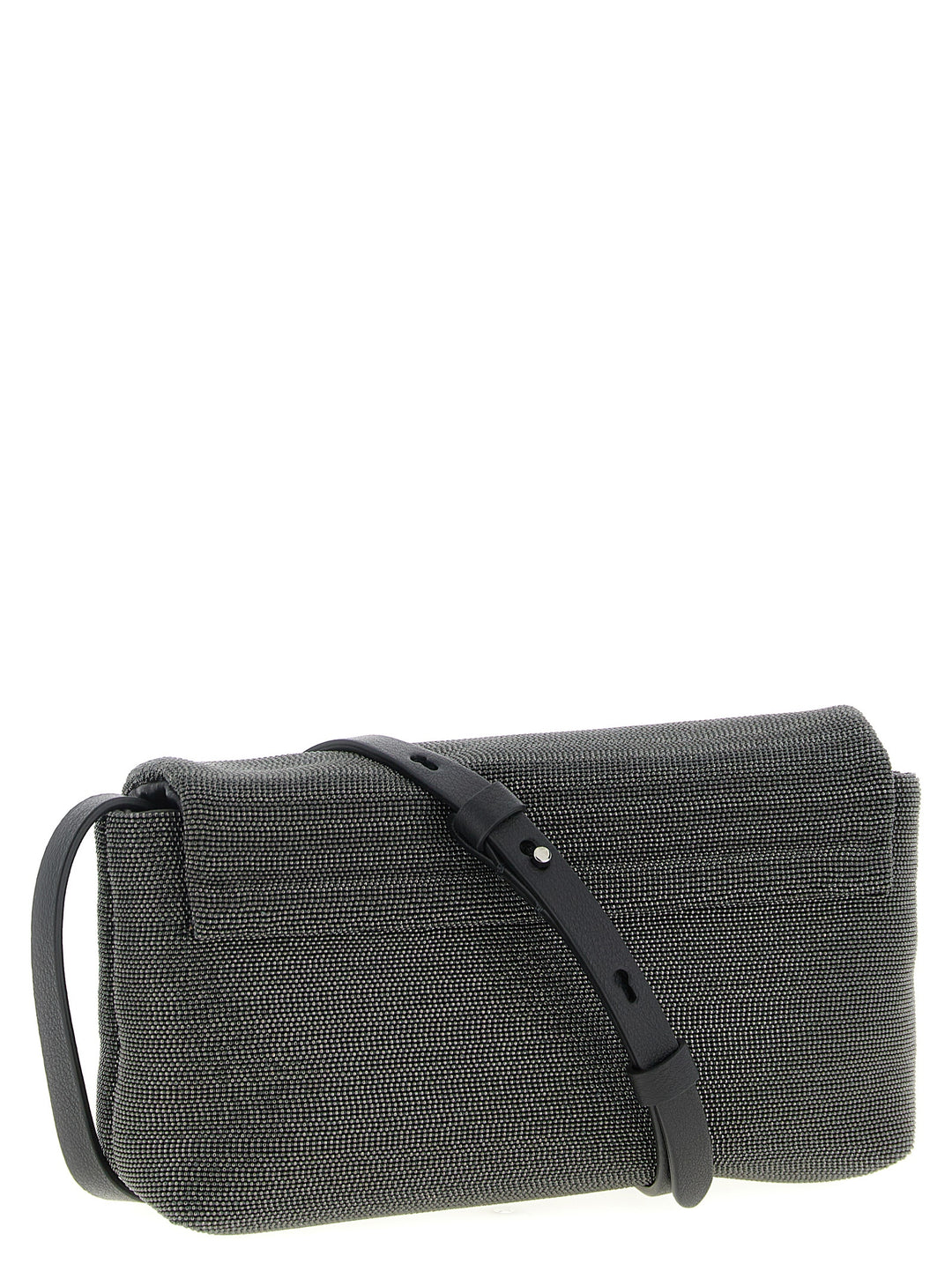 Brunello Cucinelli Black Leather Clutch Bag