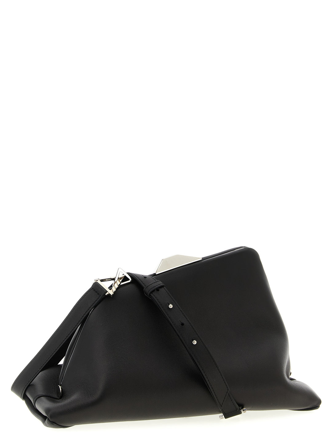 The Attico Black Leather Shoulder Bag