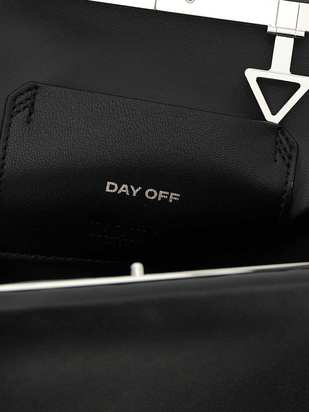 The Attico Black Leather Shoulder Bag
