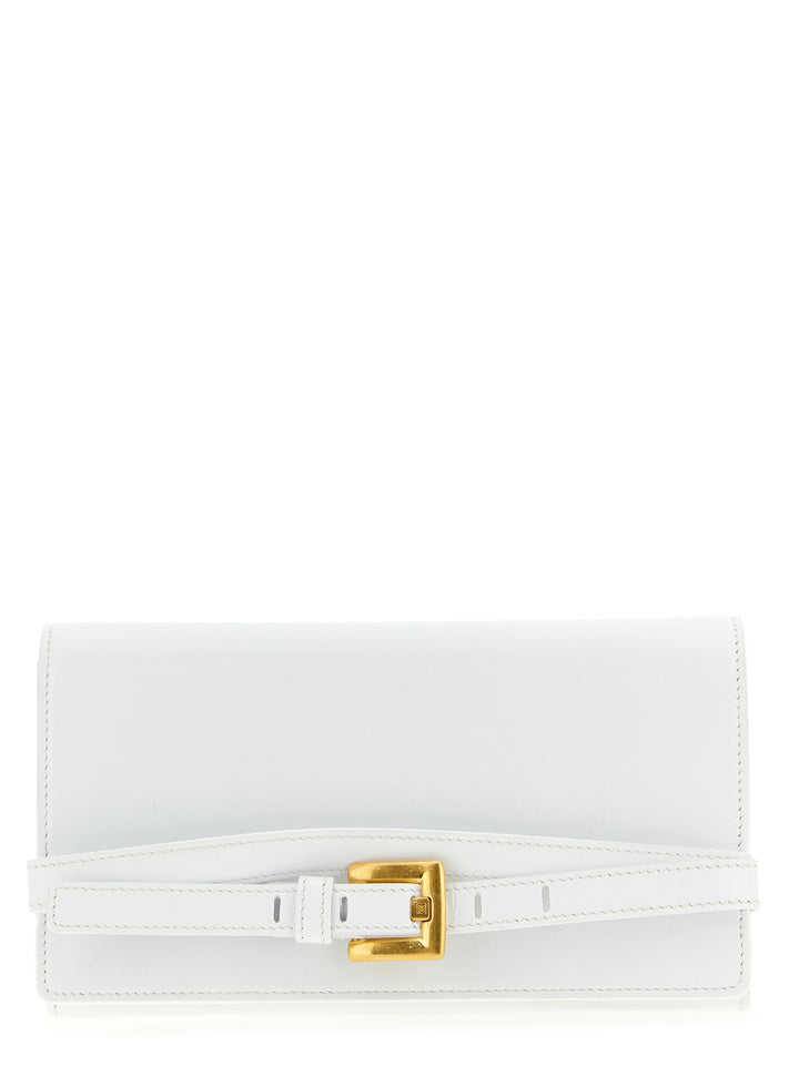 Balmain White Calfskin Cardholder