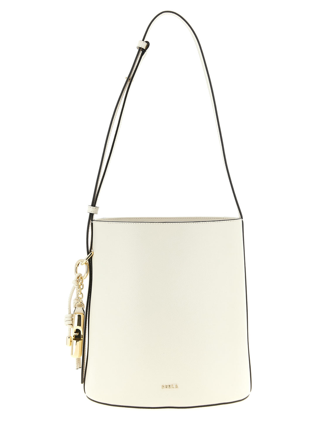 Furla White Calfskin Shoulder Bag