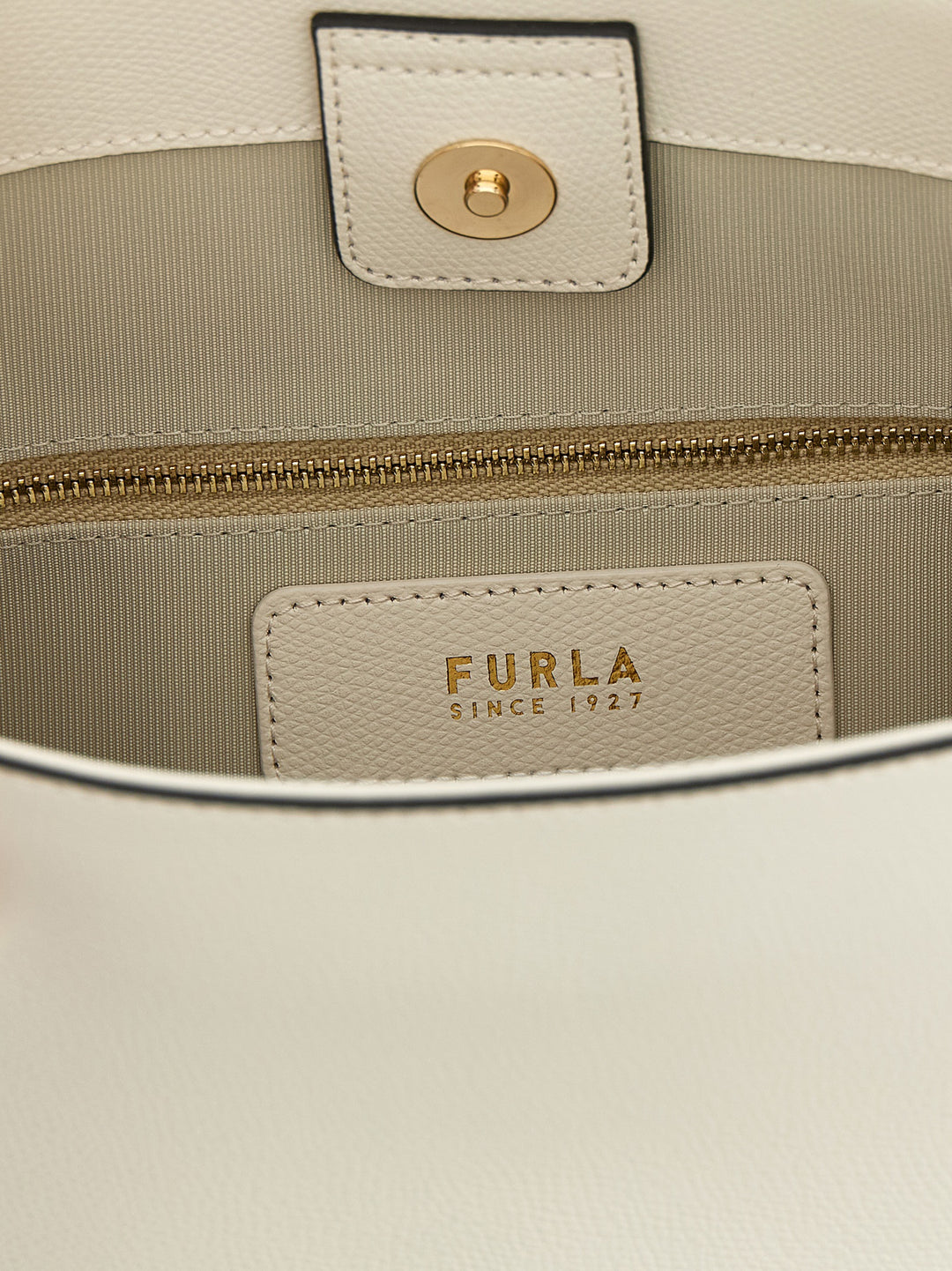 Furla White Calfskin Shoulder Bag