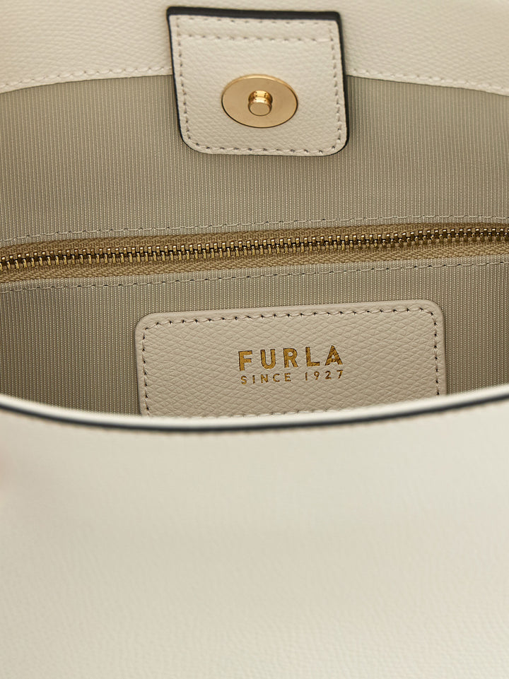 Furla White Calfskin Shoulder Bag