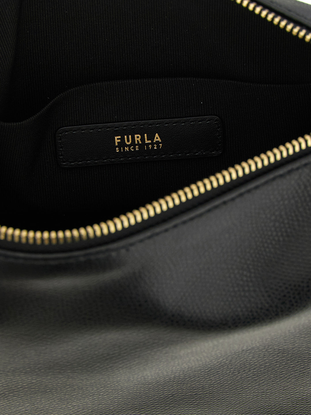 Furla Black Calfskin Shoulder Bag