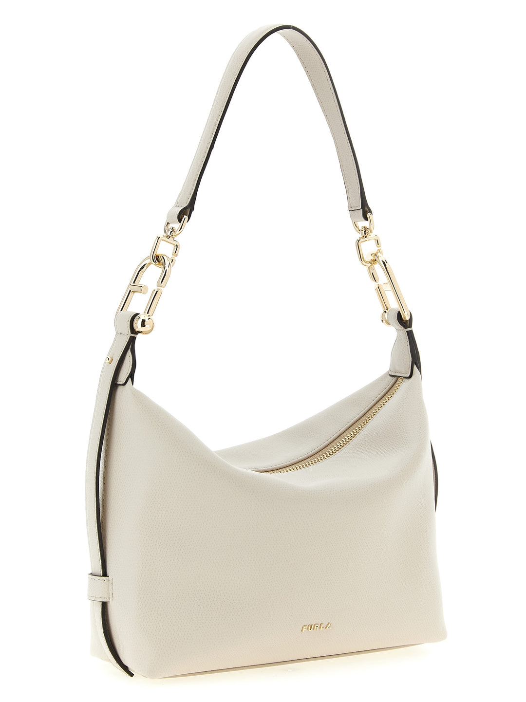 Furla White Calfskin Shoulder Bag