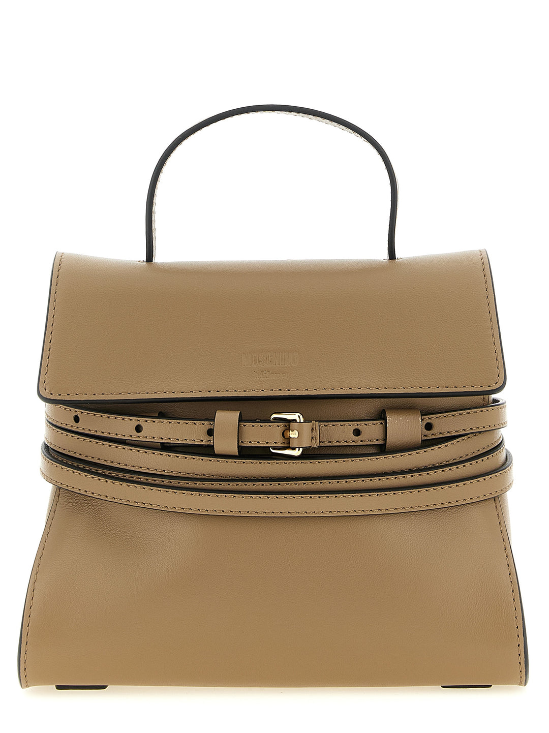 Moschino Beige Napa Leather / Calf Bos Taurus Handbag