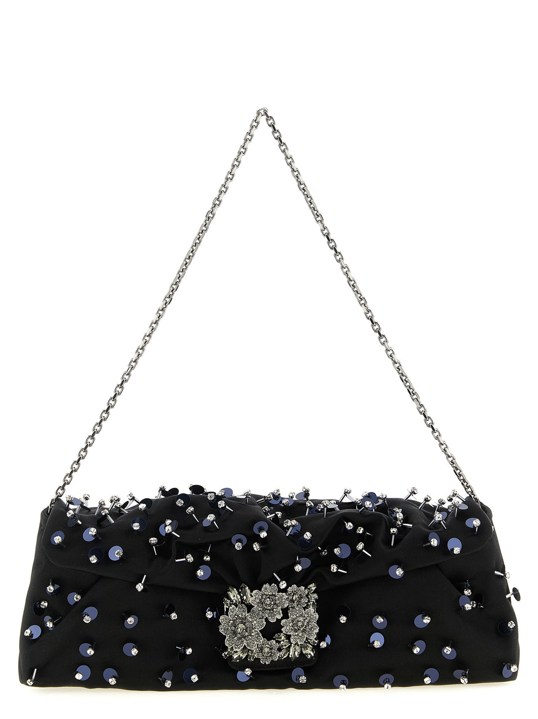 Roger Vivier Black Viscose Clutch Bag