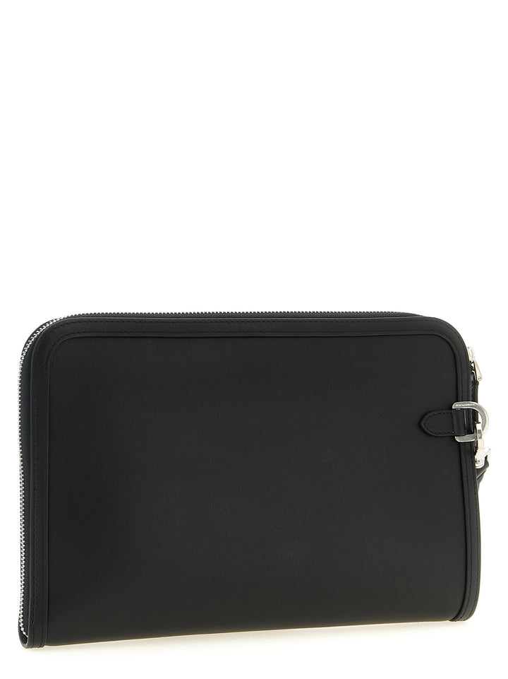Dolce &amp; Gabbana Bicolor Calfskin Clutch Bag