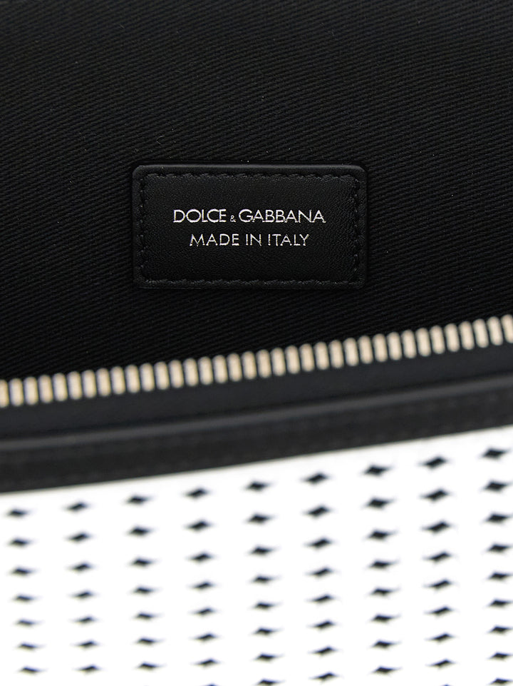 Dolce &amp; Gabbana Bicolor Calfskin Clutch Bag