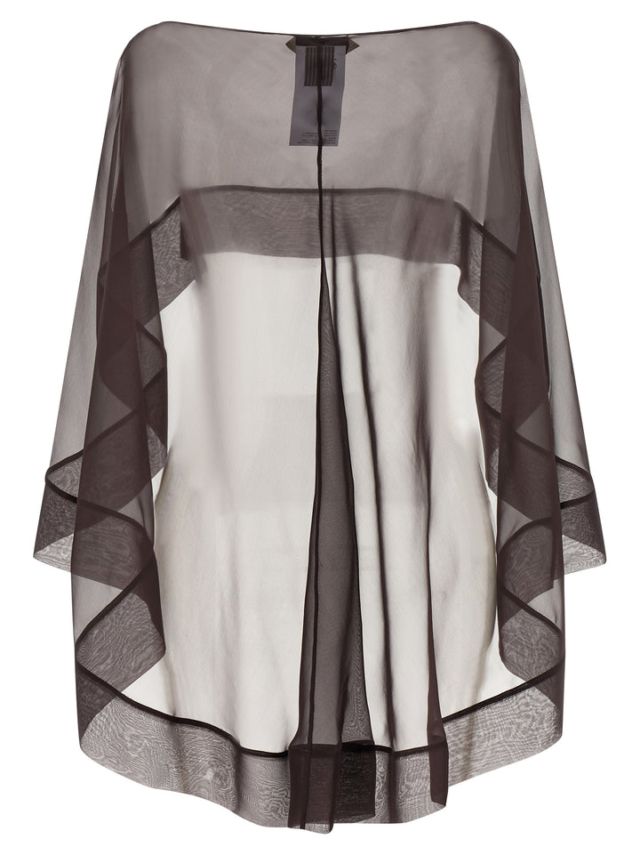 Alberta Ferretti Brown Silk Scarf