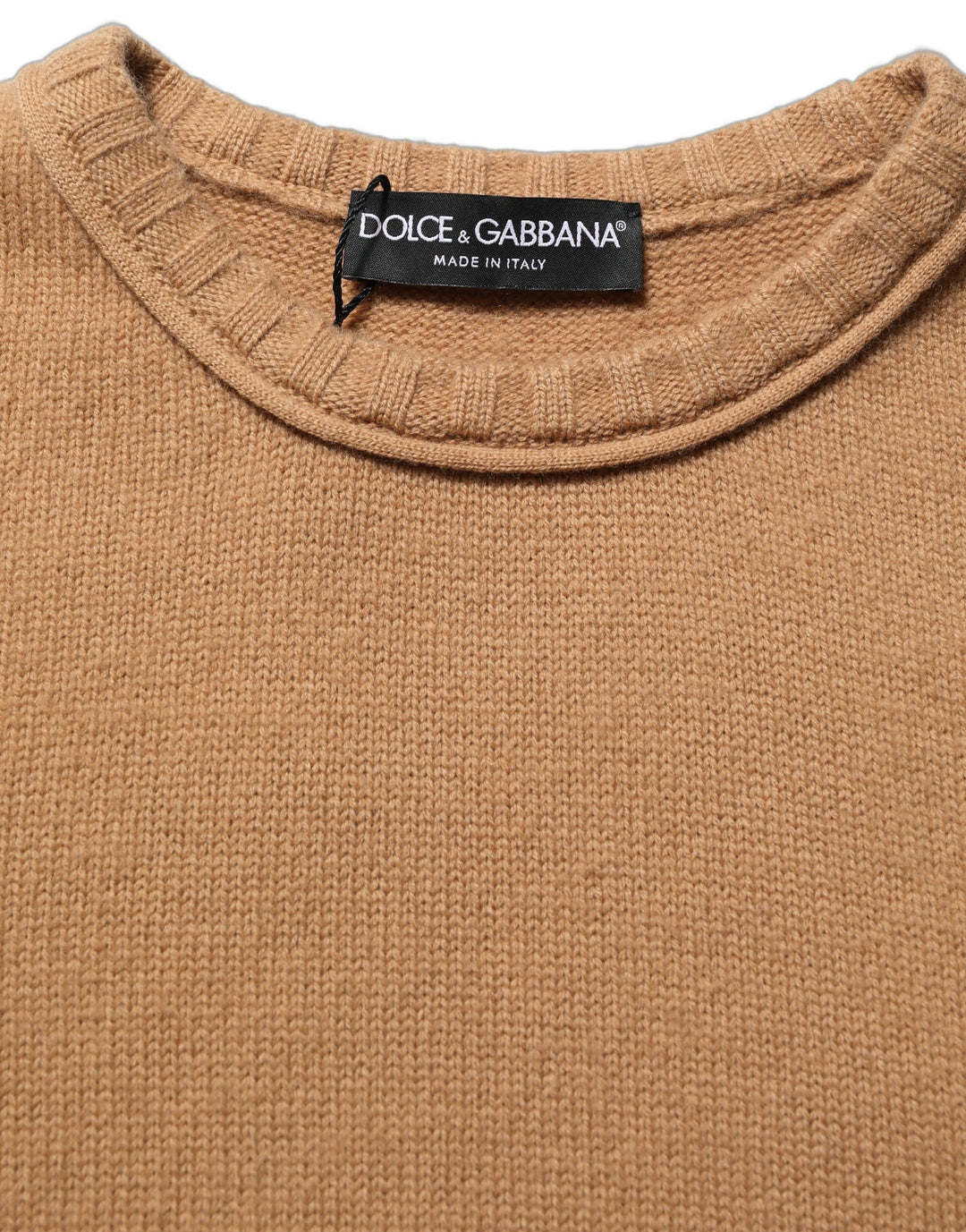 Dolce &amp; Gabbana Brown Wool Short Sleeves Cropped Blouse Top