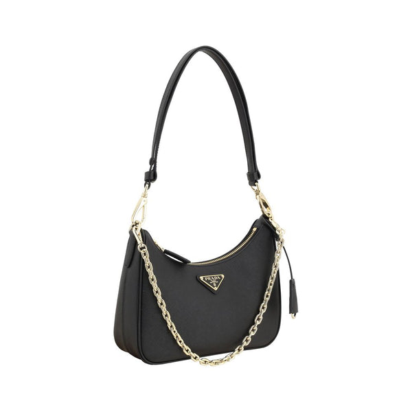 Prada - Black Calf Leather Bos Taurus Shoulder Bag