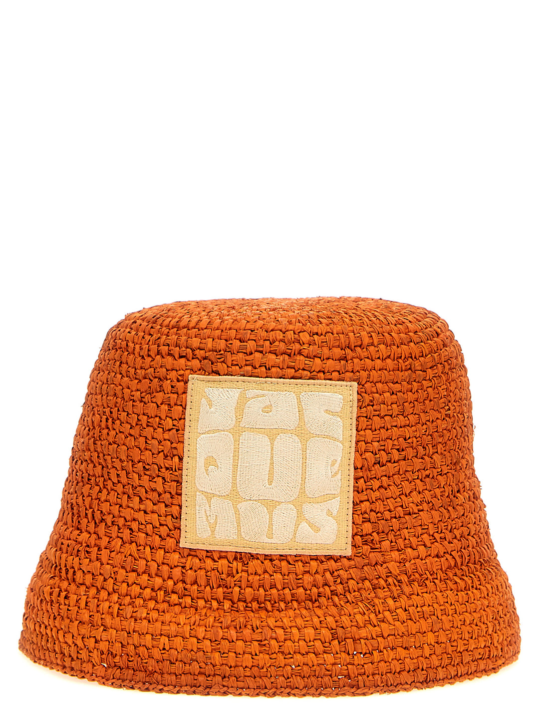 Jacquemus Orange Raffia Bucket Hat