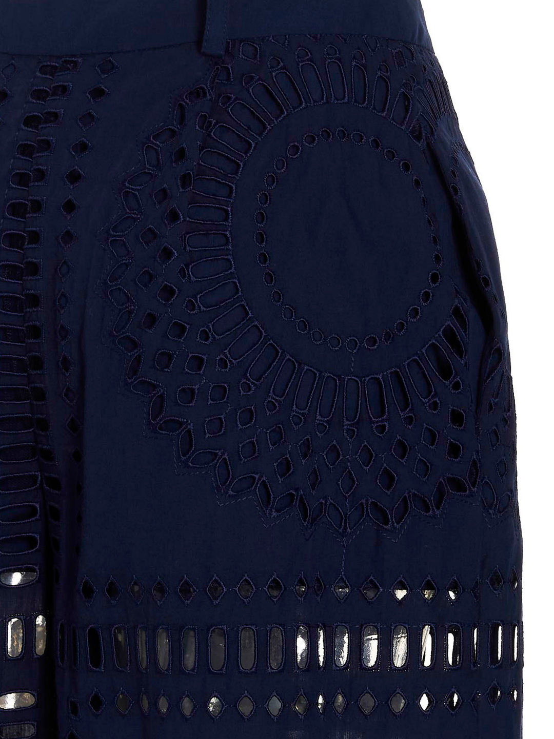 Alberta Ferretti Blue Cotton Casual Pants