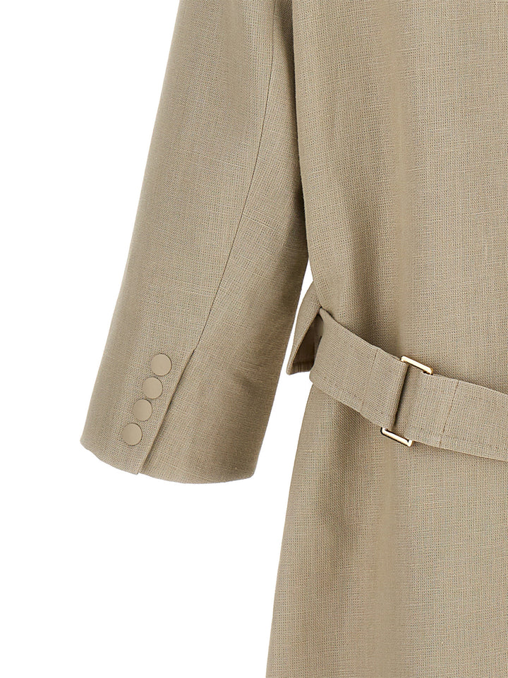 Max Mara Beige Linen Coat