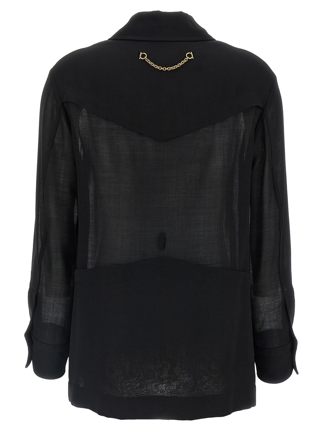 Ferragamo - Black Virgin Wool Blouse