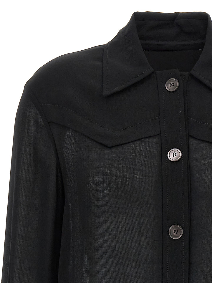 Ferragamo - Black Virgin Wool Blouse