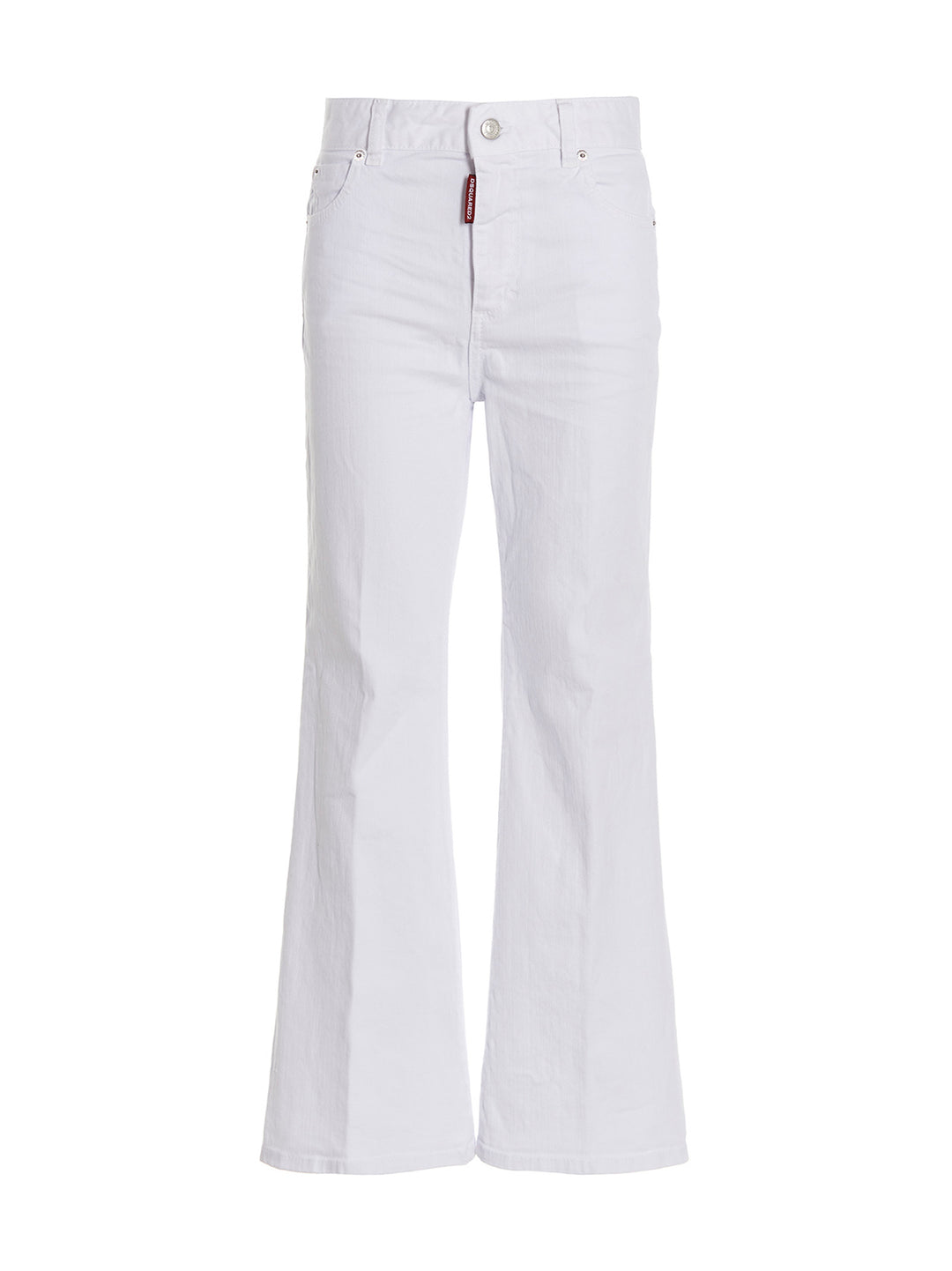 Dsquared² White Cotton Flared Jeans