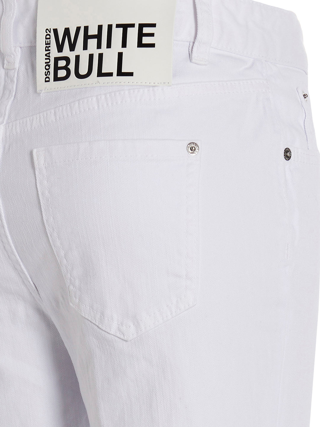 Dsquared² White Cotton Flared Jeans
