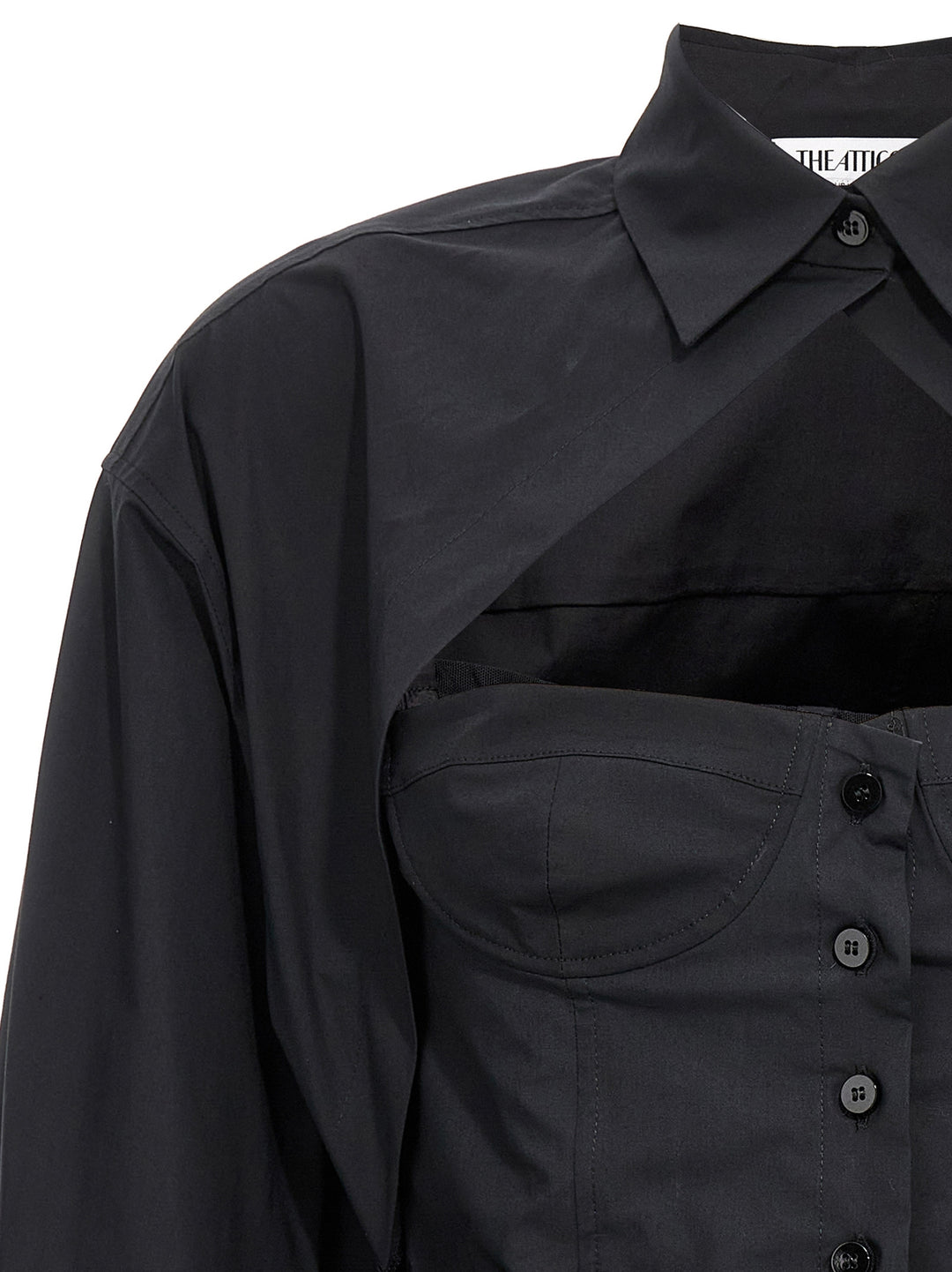The Attico - Black Cotton Blouse