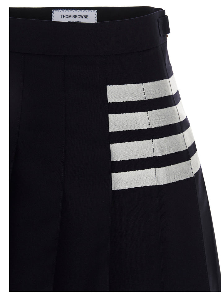 Thom Browne Blue Wool Long Skirt