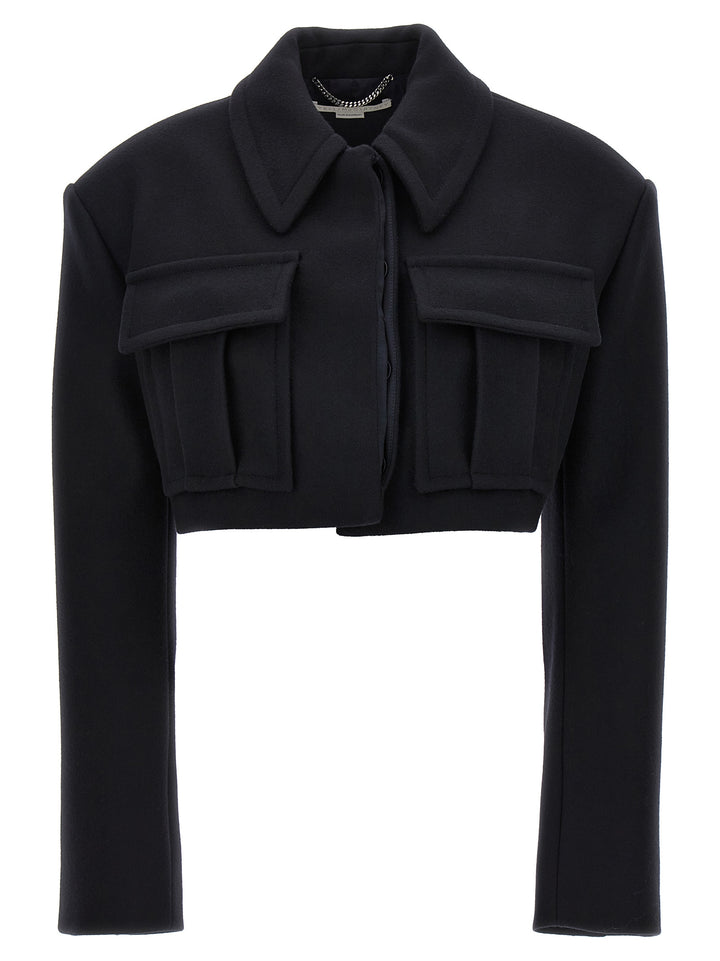 Stella McCartney Black Wool Full-Length Jacket