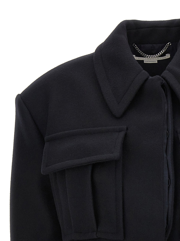Stella McCartney Black Wool Full-Length Jacket