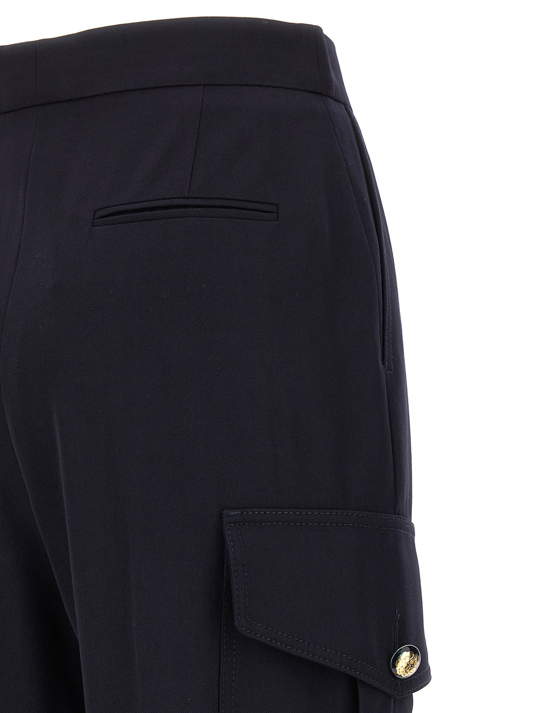 Alexander McQueen Blue Wool Cargo Pants