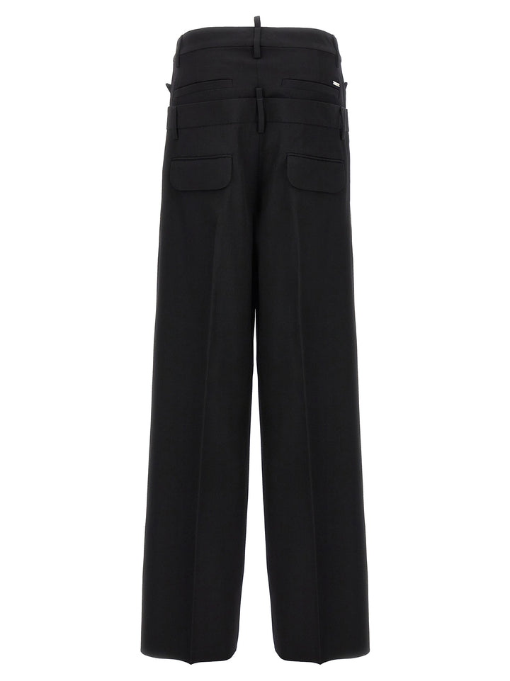 Dsquared² Black Virgin Wool Dress Pants