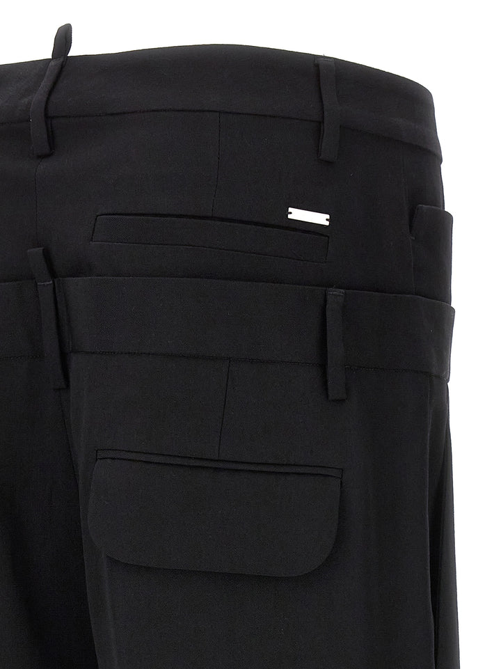 Dsquared² Black Virgin Wool Dress Pants