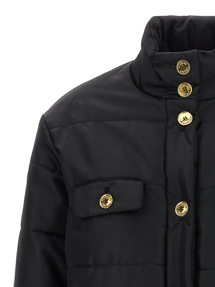 Moschino Black Polyamide Full-Length Jacket
