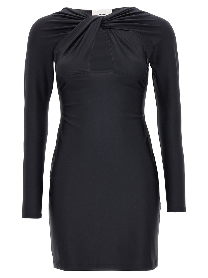 Coperni Black Polyamide Short Dress