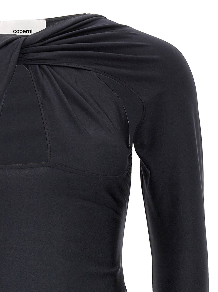 Coperni Black Polyamide Short Dress