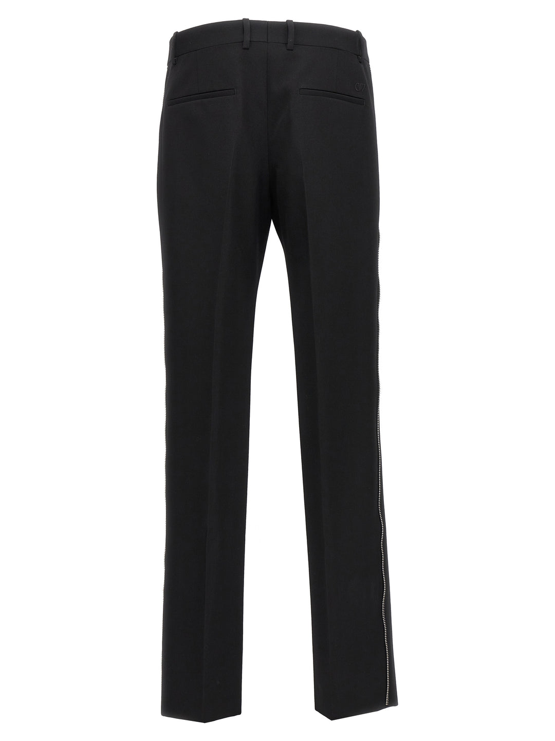 Off-White Black Virgin Wool Dress Pants