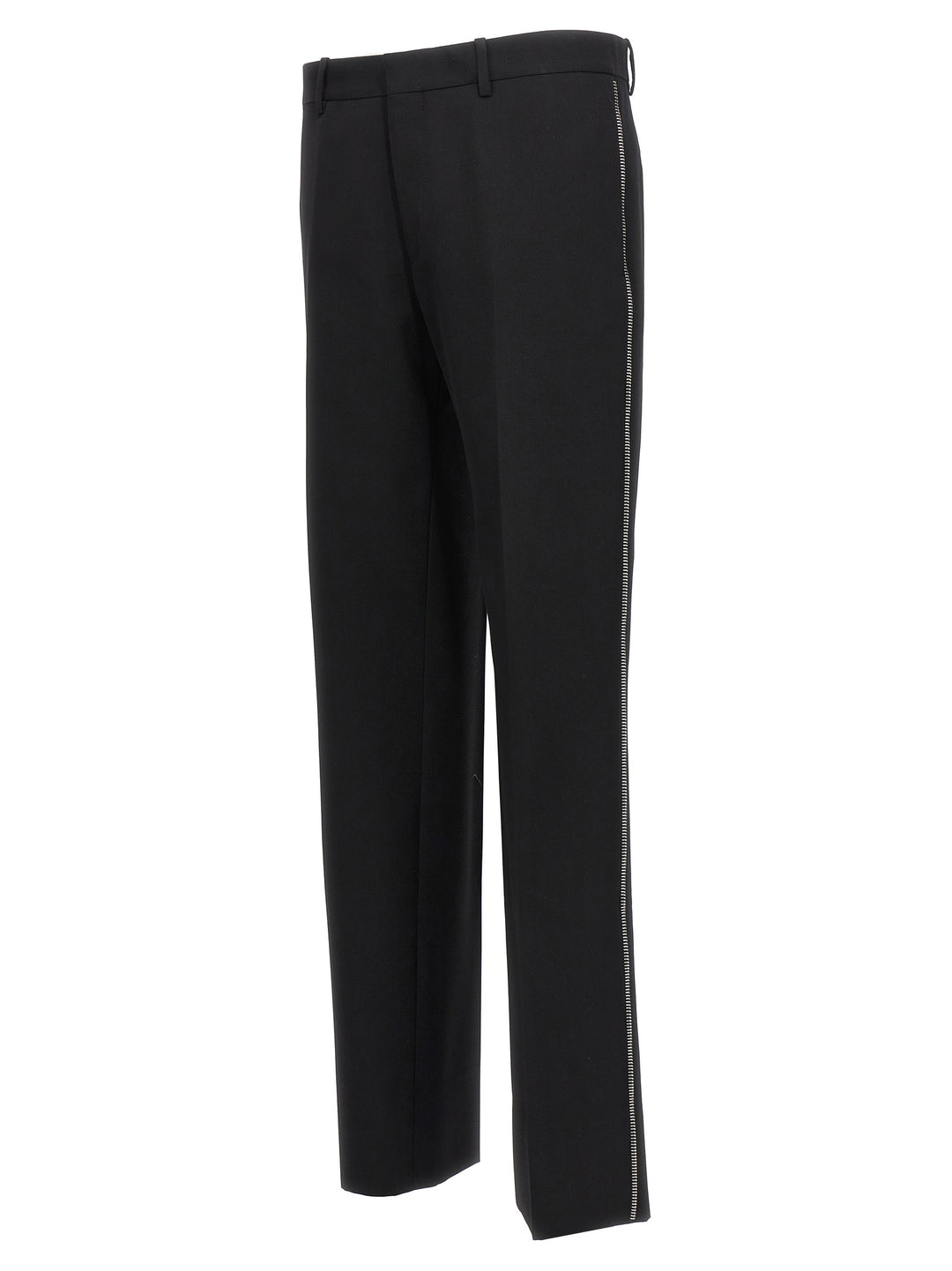 Off-White Black Virgin Wool Dress Pants