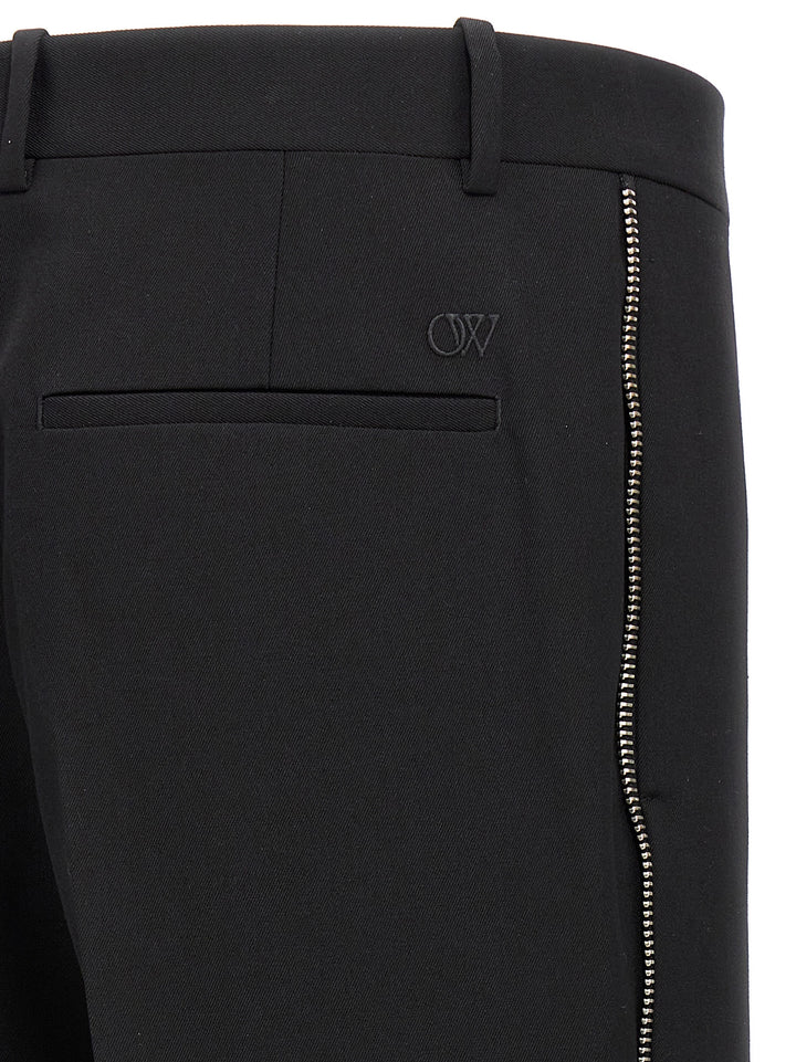 Off-White Black Virgin Wool Dress Pants
