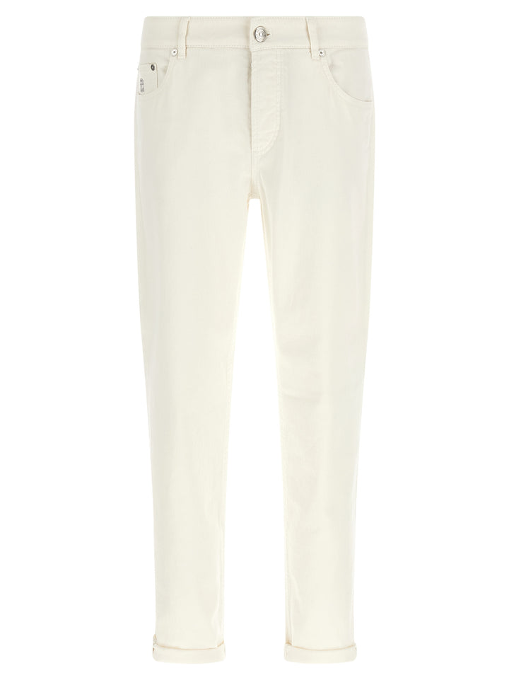 Brunello Cucinelli White Cotton Jeans Denim