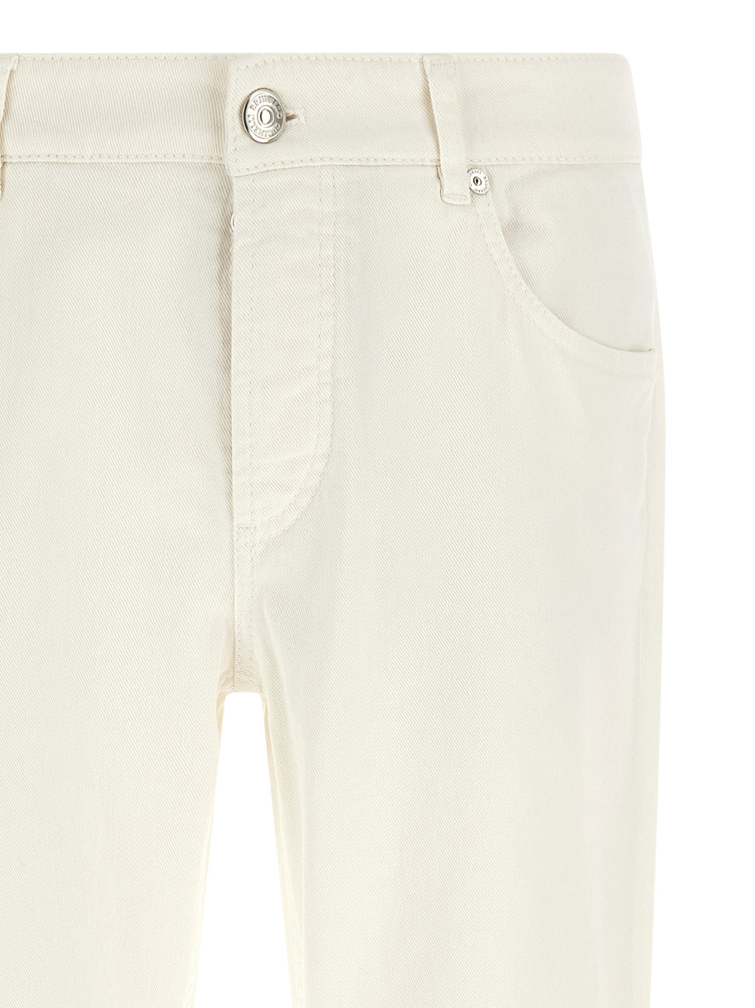 Brunello Cucinelli White Cotton Jeans Denim