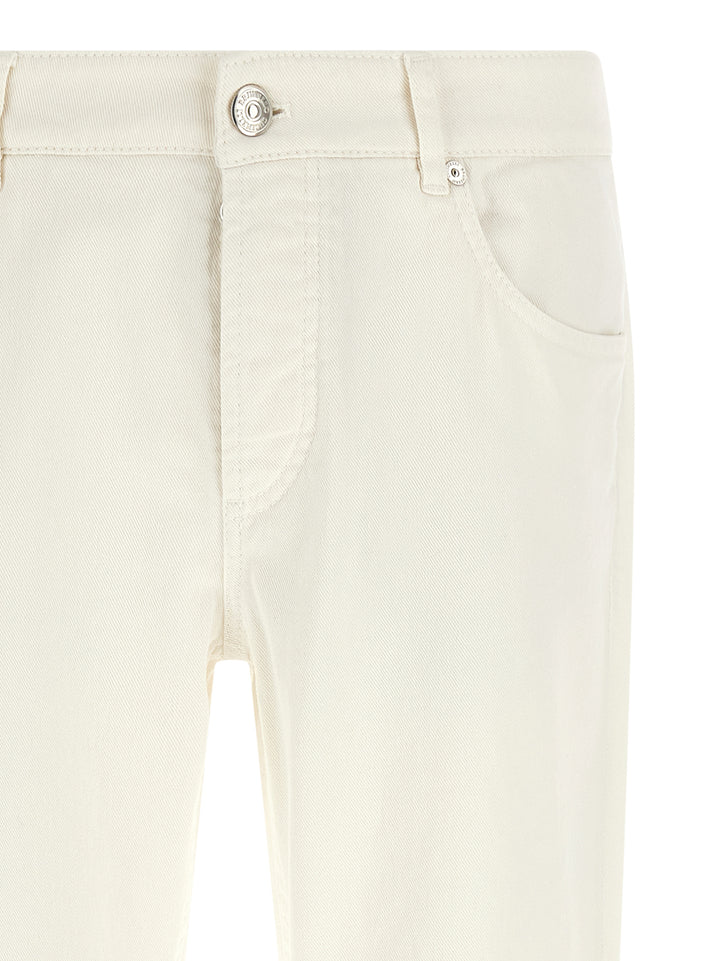 Brunello Cucinelli White Cotton Jeans Denim