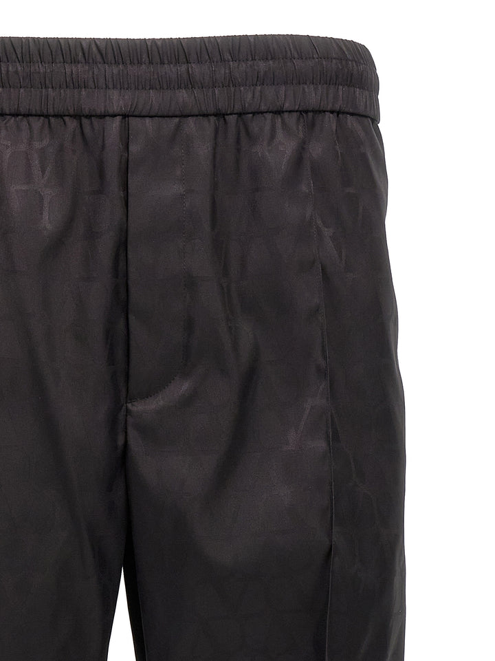 Valentino Garavani Black Polyamide Casual Pants